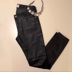 MICHAEL KORS Black 100% Leather Pants Sz 8 EUC